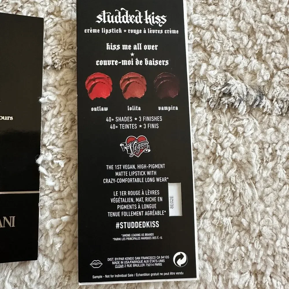 Lip Makeup Sample Lot of 5 Giorgio Armani, KatVonD, Sephora, Laura Mercier